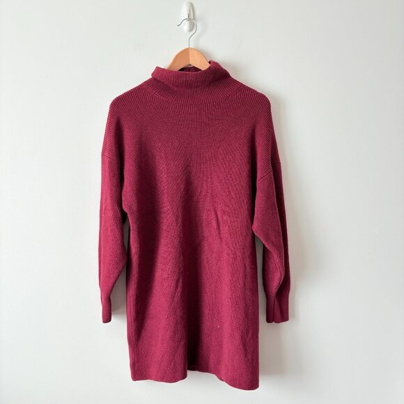 Aritzia Babaton Maclean Merino Wool Oversized Turtleneck Sweater Dress Medium - Picture 4 of 8